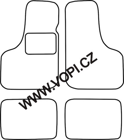 Textil-Autoteppiche Fiat 126 1972 - 2000 Autofit (1378)